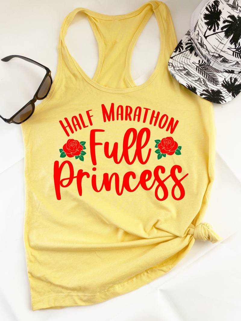 Halbmarathon, Full Princess™ | Prinzessin Women's Book Princess Tank Top Run Halbmarathon von DreamSocieTEE