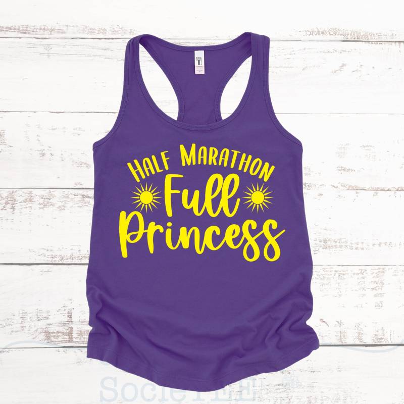 Halbmaraton, Voll Princess® Princess Damen Tank Top Langhaar Prinzessin Laufshirt Run Halbmarathon von DreamSocieTEE