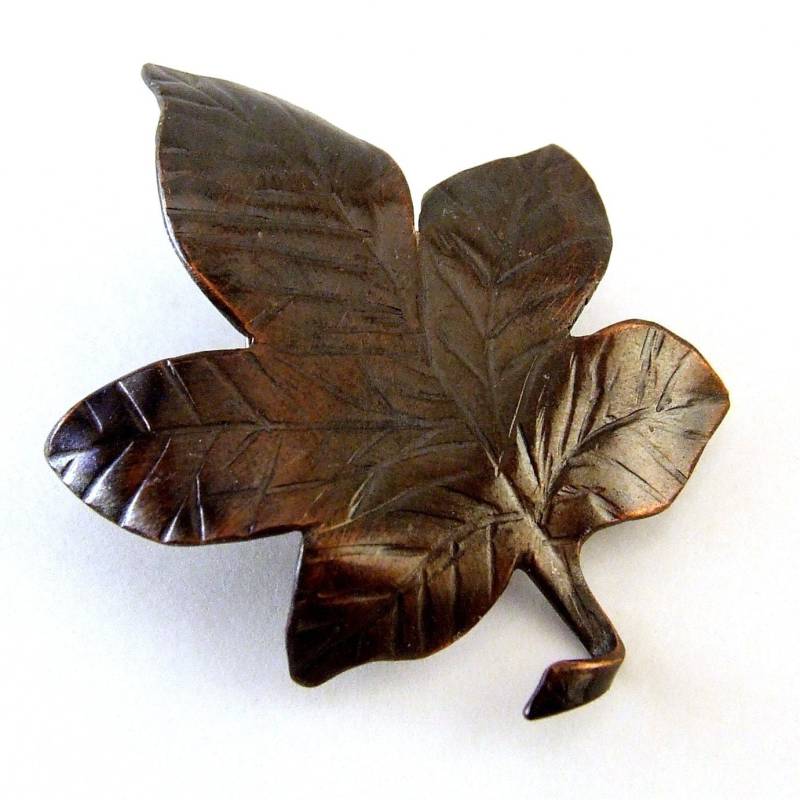 Sale - Ahorn Blatt Handgemachte Kupfer Pin Brosche, Rustikale Patina, Einzelstück, Handgefertigter Feinmetall Natur Schmuck, Herbst Hochzeit von DreamSpiralArt