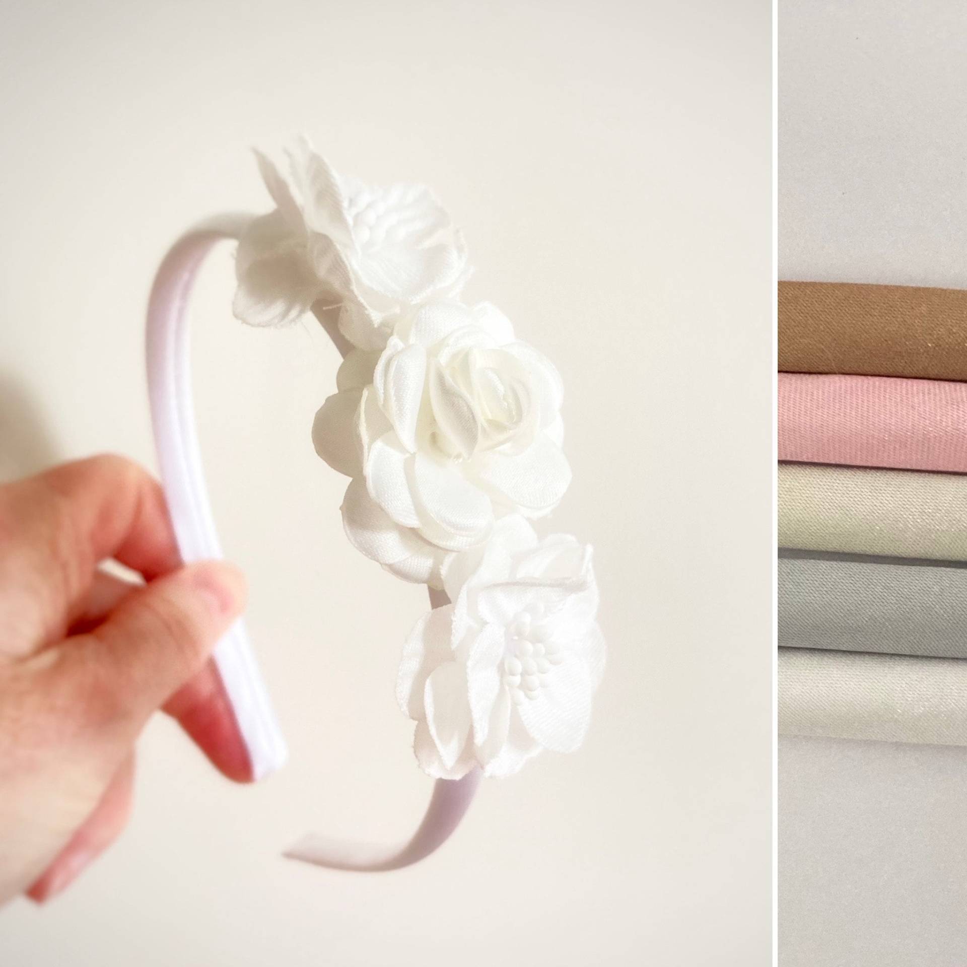 Haarreif Blumen Ab 2 Jahre/ Haarband Baby/ Blumenmädchen/ Kleinkind in 4 Farben von DreamWoodLove