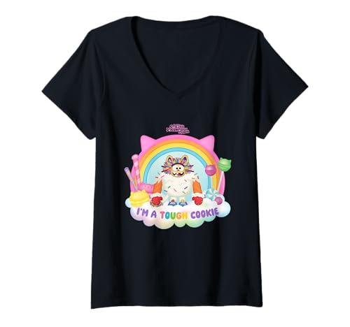 Damen DreamWorks Gabby’s Dollhouse The Movie I’m A Tough Cookie T-Shirt mit V-Ausschnitt von DreamWorks Gabby’s Dollhouse