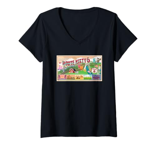 Damen DreamWorks Gabby’s Dollhouse The Movie Route Kitty-6 T-Shirt mit V-Ausschnitt Damen DreamWorks Gabby’s Dollhouse The Movie Route Kitty-6 T-Shirt mit V-Ausschnitt von DreamWorks Gabby’s Dollhouse