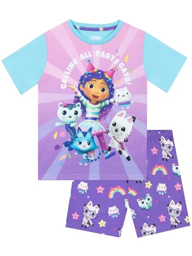 DreamWorks Gabbys Dollhouse Schlafanzug | Kurzer Schlafanzug Mädchen | Pyjama Mädchen | Mehrfarbig 128 von DreamWorks