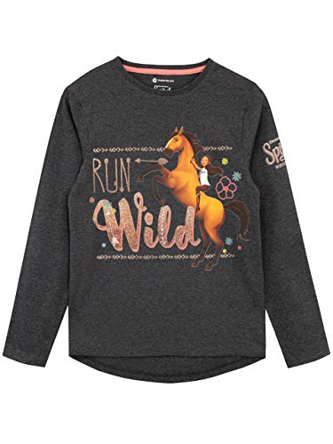 DreamWorks Girls Spirit Riding Free Langarm Shirt Grau 116 von DreamWorks