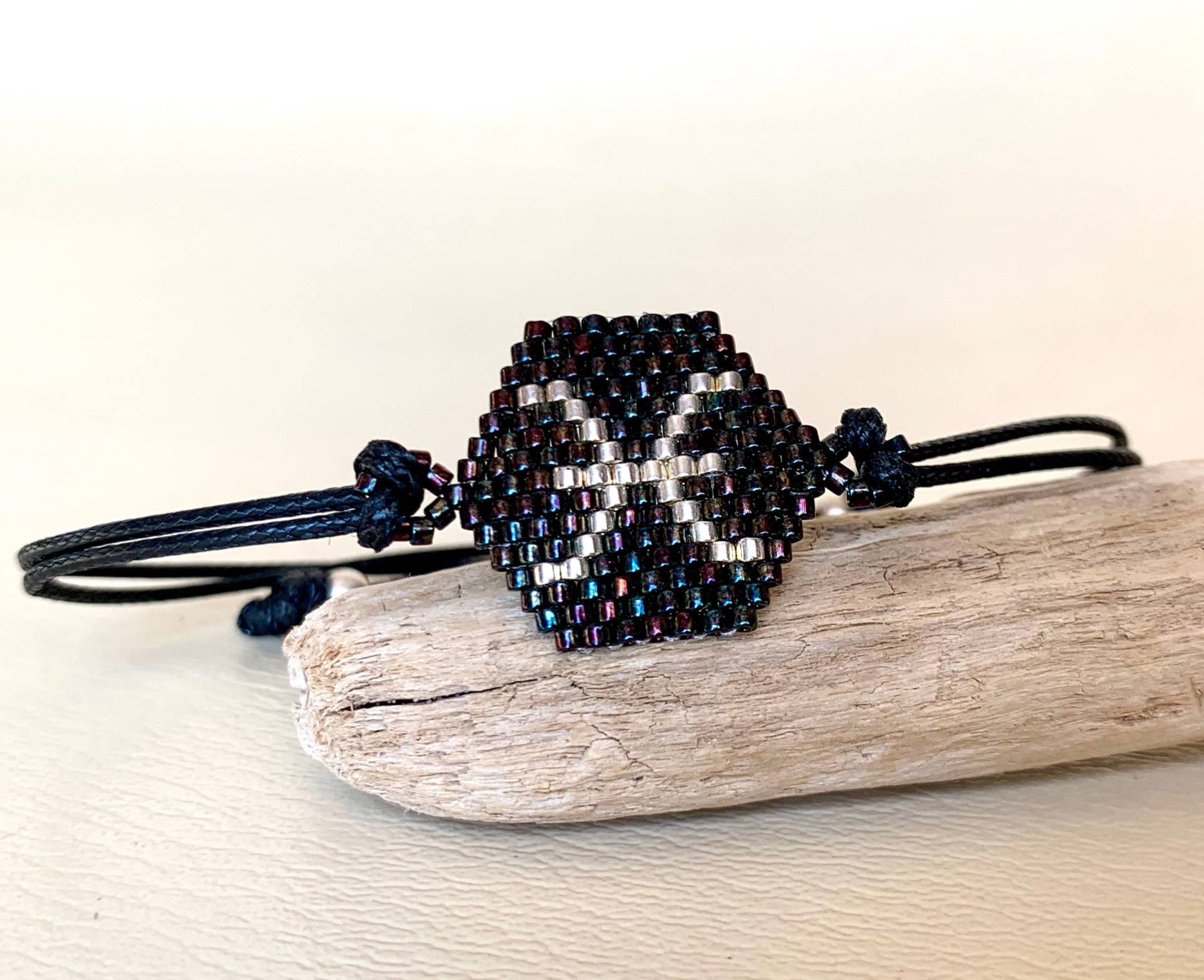 sternzeichen Armband in Schwarz Und Silber, Lederarmband Schwarz, Unisex, Länge Verstellbar, Astrologie Schmuck von DreamfulKnots