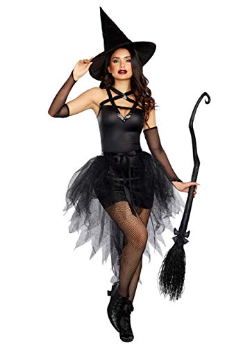 Dreamgirl Damen Wicked Witch Böse Hexe Kostüm, Schwarz, S (4er Pack) von Dreamgirl