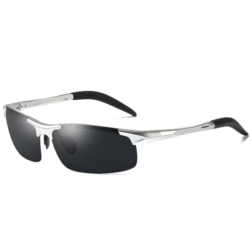 Dreaming Space Sonnenbrillen - Sportliche Wrap Around Sonnenbrille für Herren - Polarisierte UV400 Sonnenbrille mit Modischem Design (#3, 25.5g) von Dreaming Space