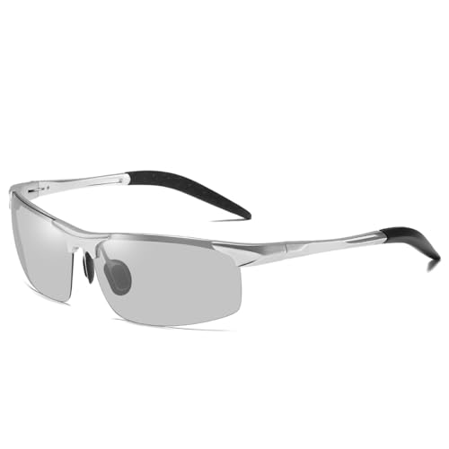 Dreaming Space Sonnenbrillen - Sportliche Wrap Around Sonnenbrille für Herren - Polarisierte UV400 Sonnenbrille mit Modischem Design (#6, 25.5g) von Dreaming Space