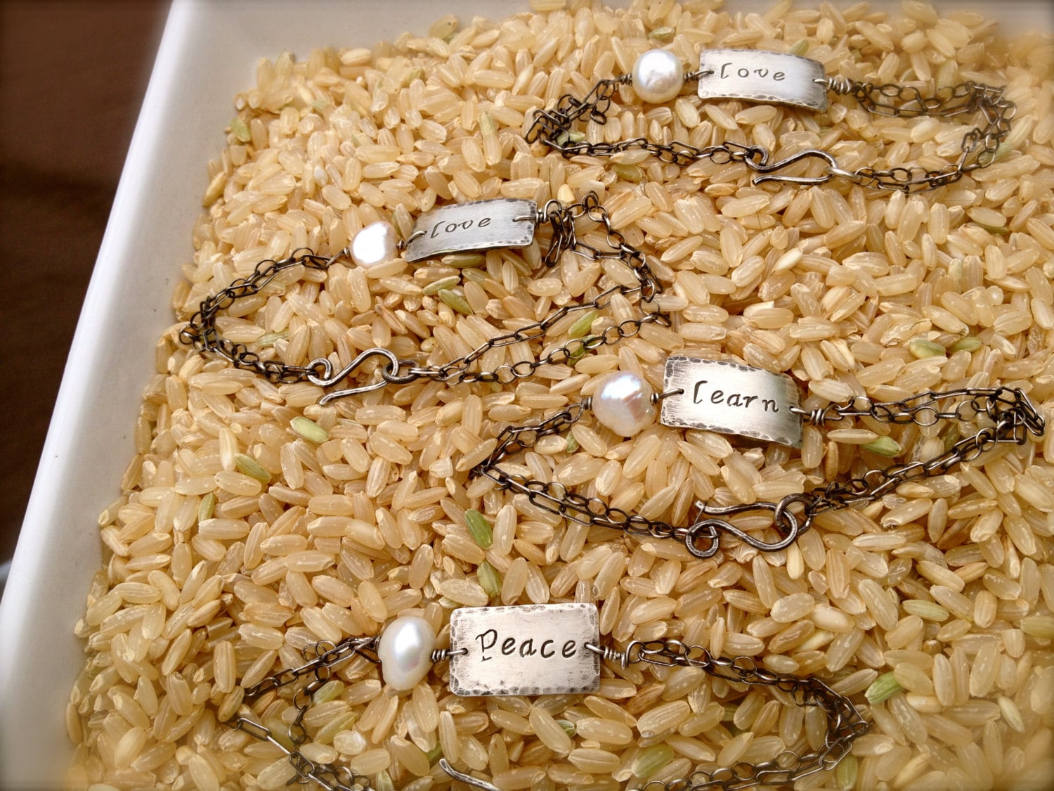 Rustikale Wort Armband von DreamingTreeCreation
