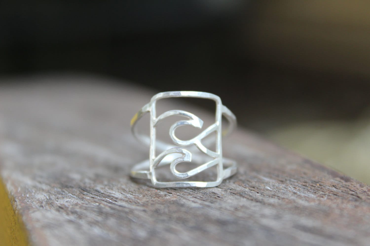 Wellenring - Silber Welle Ring Surf Schmuck Boho Strand von DreamingTreeCreation
