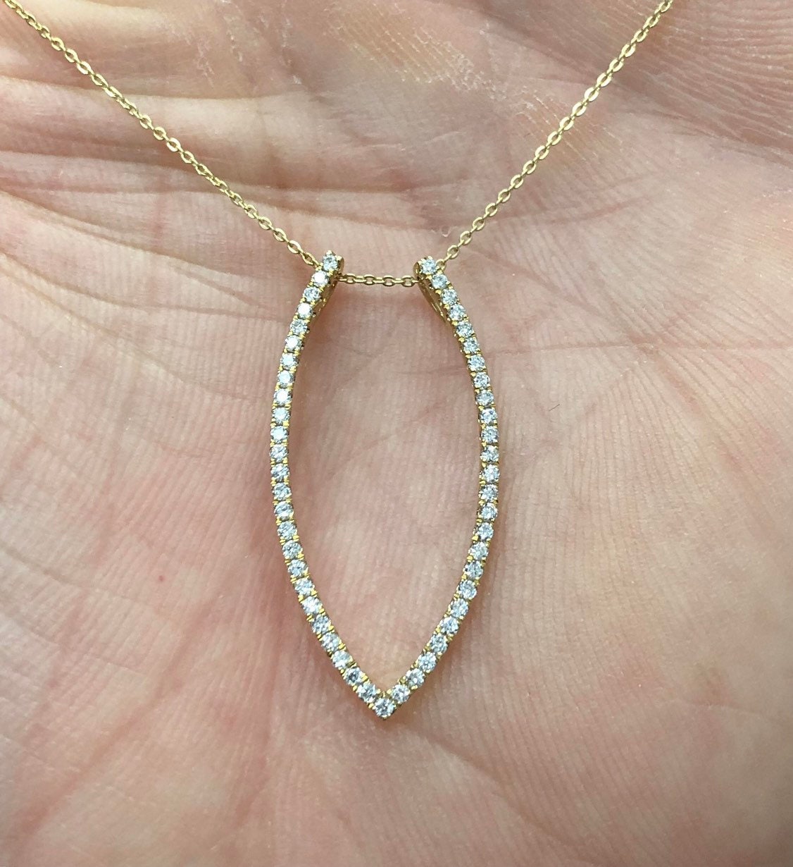 14 K Gold Und Diamant Verstellbare Halskette 14 K Gold Und Diamant Verstellbare Halskette von DreamitjewelsDesigns