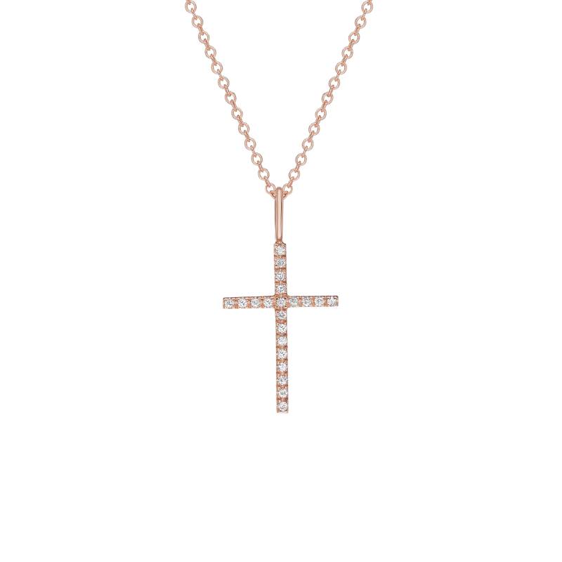 14 Karat Gold Und Diamant-Kreuz 14 Karat Gold Und Diamant-Kreuz von DreamitjewelsDesigns