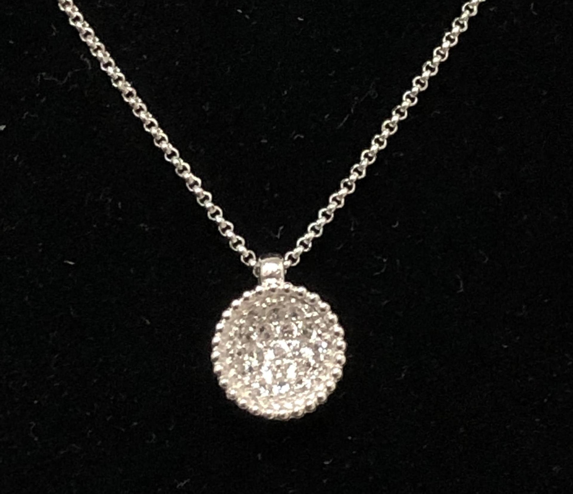 Silber Perlen Und Zirkonia Anhänger Mit Verstellbaren Kette Silber Perlen Und Zirkonia Anhänger Mit Verstellbaren Kette von DreamitjewelsDesigns