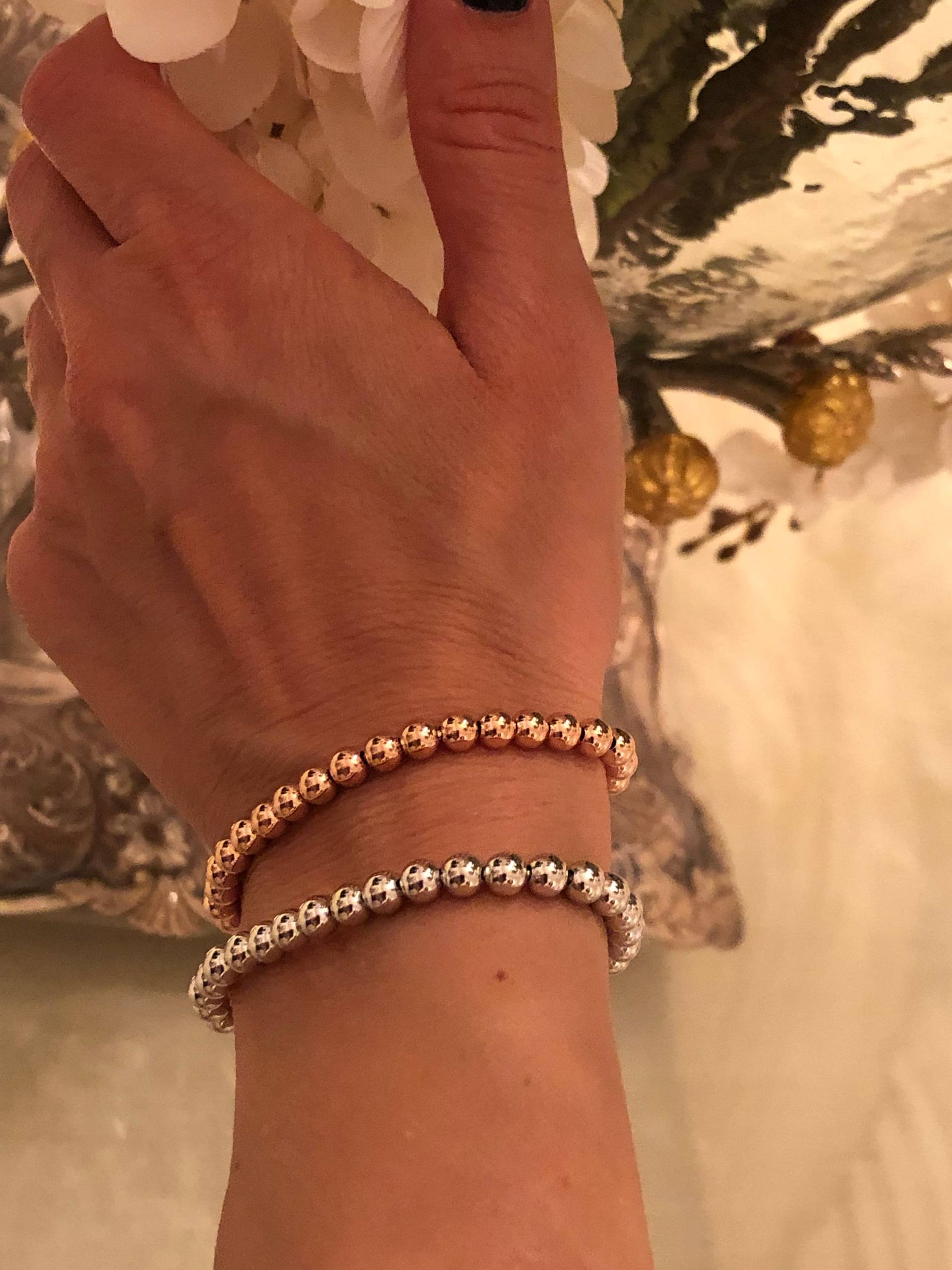 Silber Perlen Verstellbare Armband Silber Perlen Verstellbare Armband von DreamitjewelsDesigns