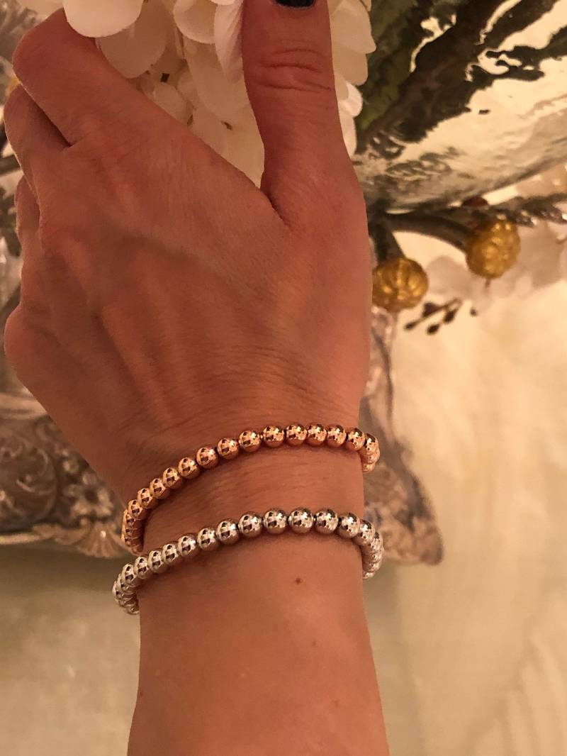 Silber Perlen Verstellbare Armband Silber Perlen Verstellbare Armband von DreamitjewelsDesigns