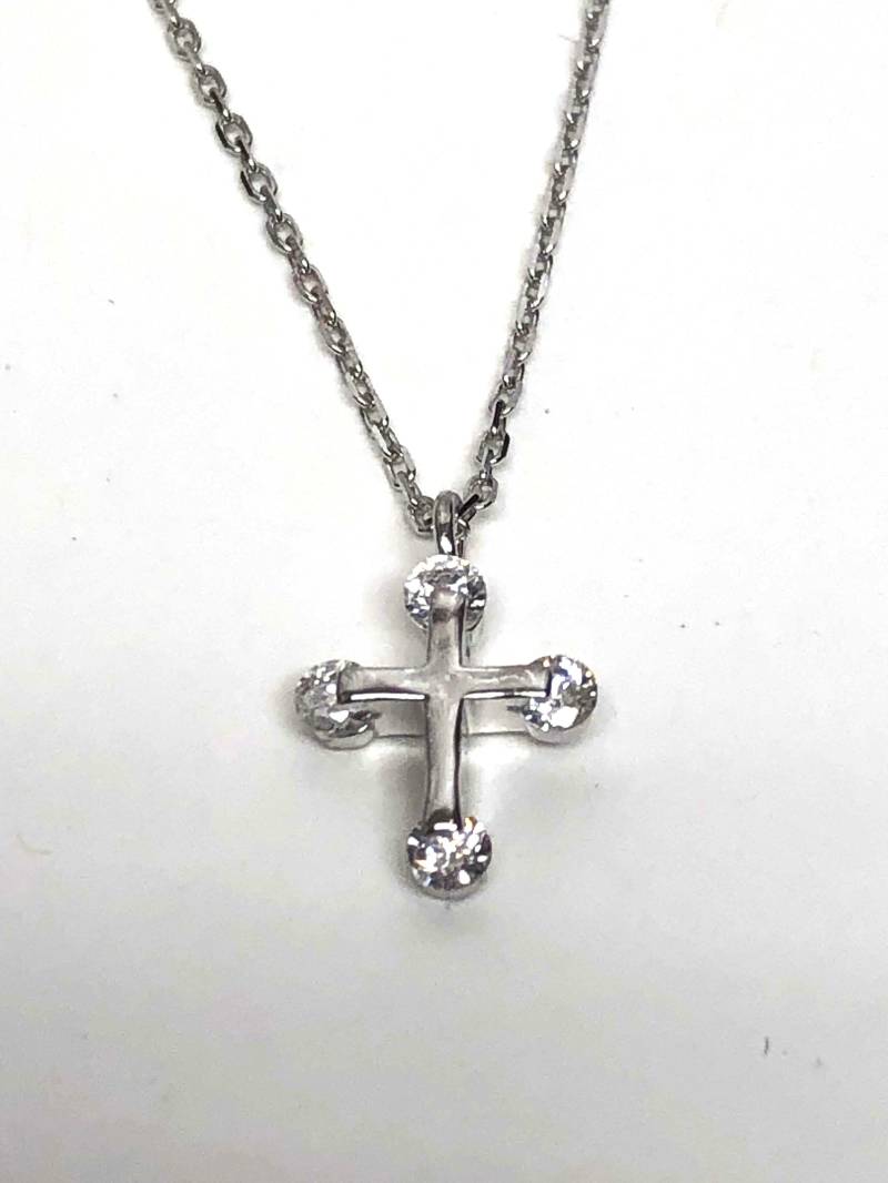 Silber Und Zirkonia Miniatur Kreuz von DreamitjewelsDesigns