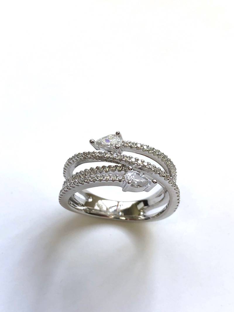 sterling Silber Und Kubik Zirkonia Cocktail Mode Ring sterling Silber Und Kubik Zirkonia Cocktail Mode Ring von DreamitjewelsDesigns