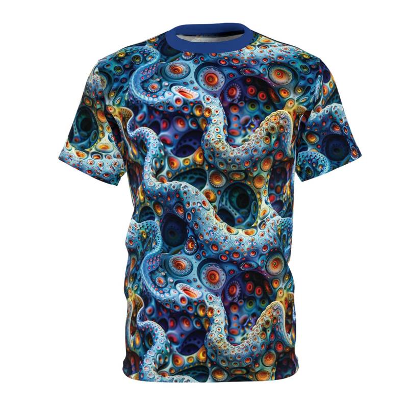 Fractal Tessellations T-Shirt 3D Illusion, Abstract Design, Opticalillusion, Mind-Breaking Art Trendyfashion, Uniquestyle Statementpiece von DreamlandAI