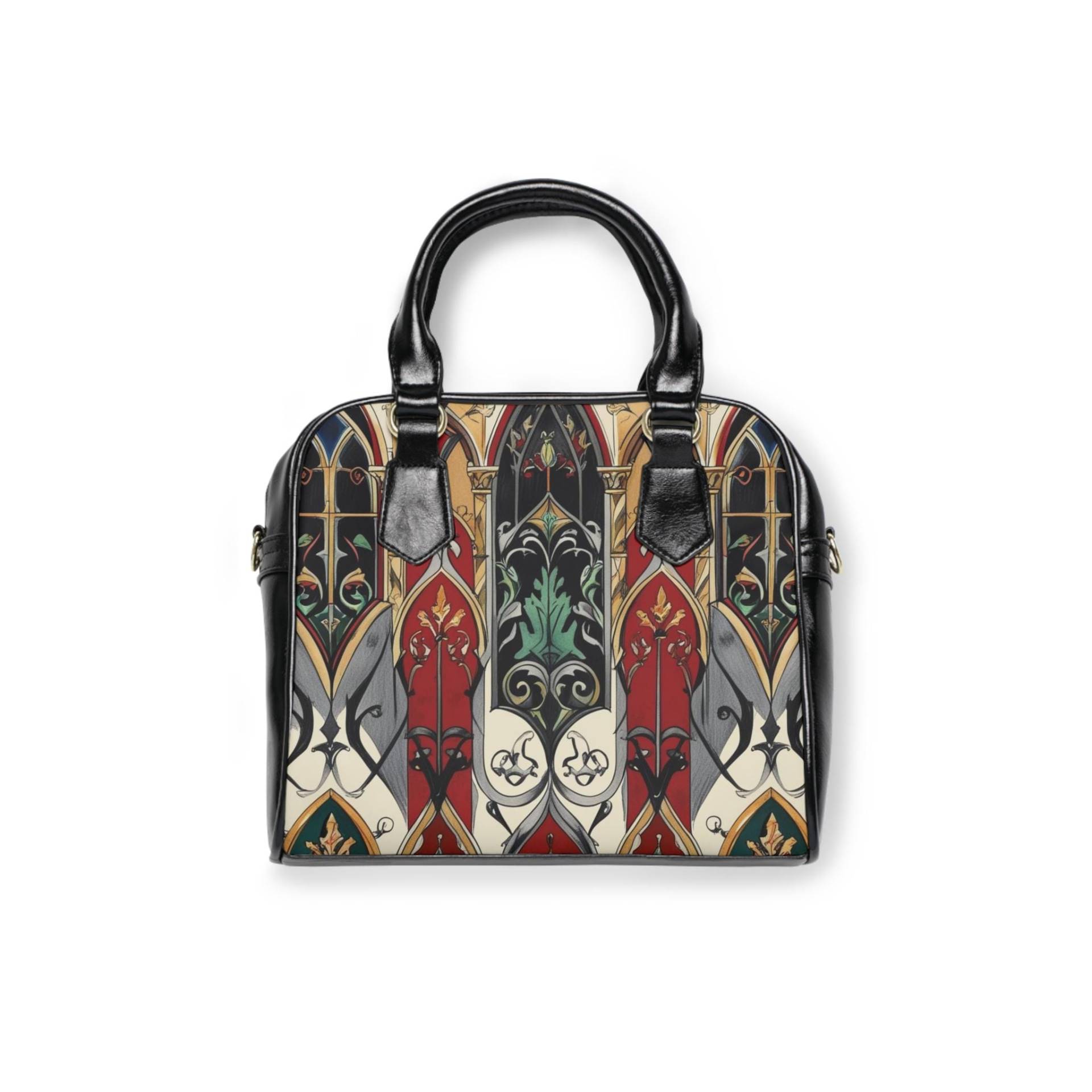 Gothic Stained Glass Shoulder Handbag, Stylish Purse For Women, Vintage-Inspired Tote, Elegant Evening Bag, Unique Gift Her von DreamlandGeschenke