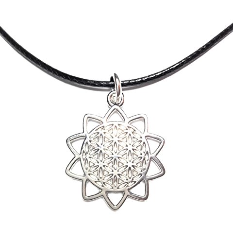 Dreamlife Blume des Lebens - Sonnenanhänger Halskette, Lebensblume aus Zinklegierung von Dreamlife