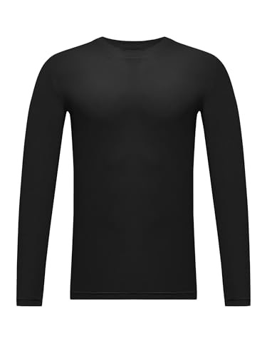 Jungen Kompressionshemd Kleinkinder Langarm-Baseball-Fußball-Unterhemd Mädchen schnell trocknendes Sport-Bottoming-Shirt (Alter 4-16 Jahre) (Schwarz 5T) von Dreammonkey