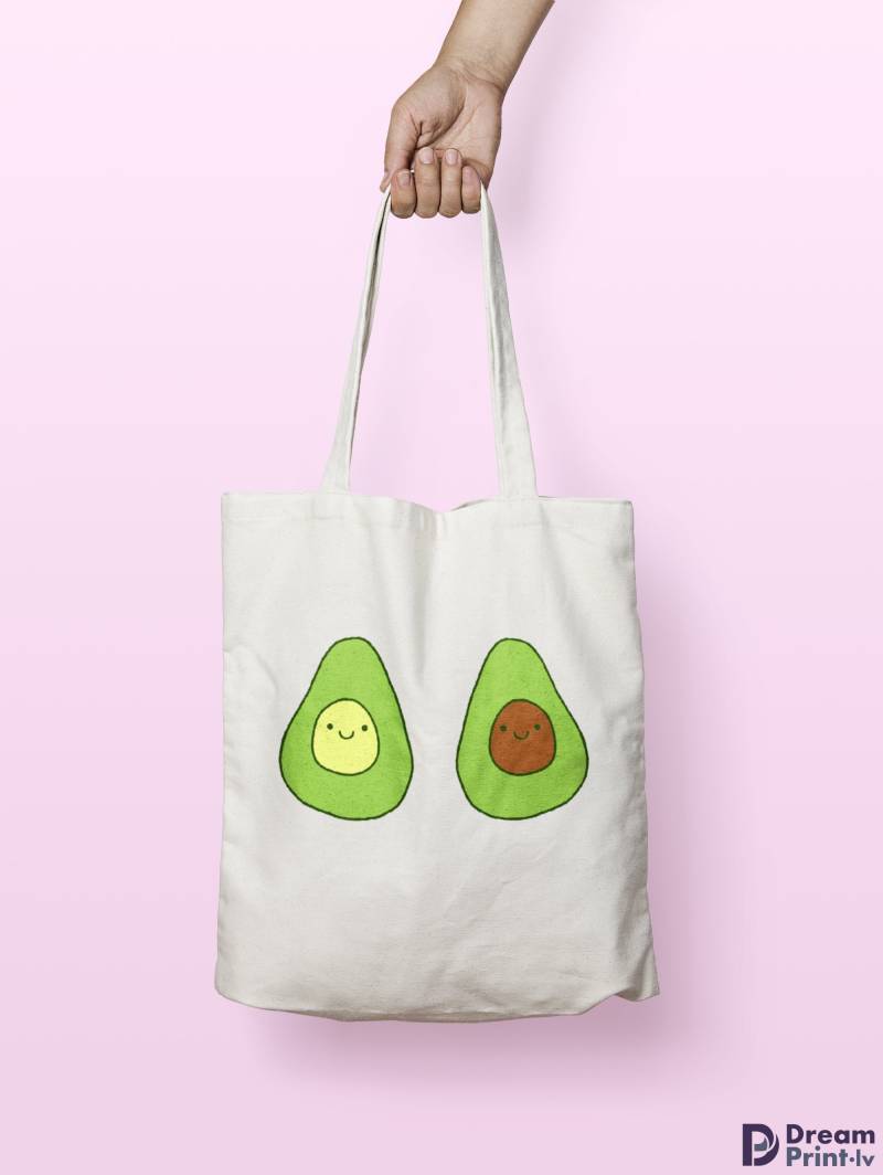 Avocado Canvas Tragetasche, Zero Waste Vegane Tasche, Umweltfreundliche Einkaufstasche, Tote Bag von DreamprintLV