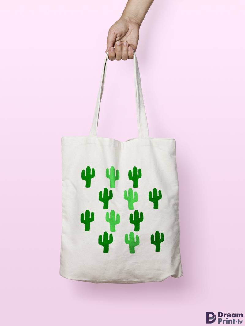 Kaktus Druck Einkaufstasche Canvas, Zero Waste Vegetarisch Einkaufstasche, Wiederverwendbare Und Umweltfreundliche von DreamprintLV