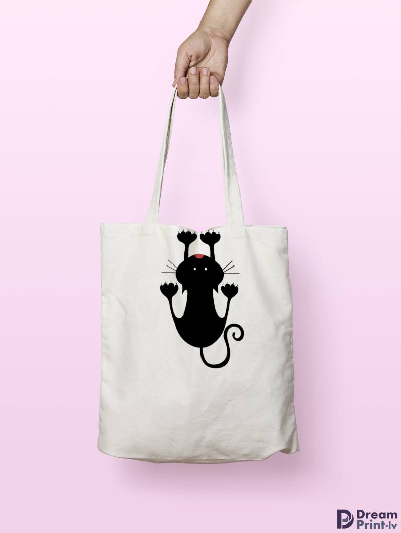 Katzenliebhaber Geschenk, Katzentasche, Zero Waste Tasche, Canvas Tragetasche, Schultertasche, Vegane Geldbörse von DreamprintLV