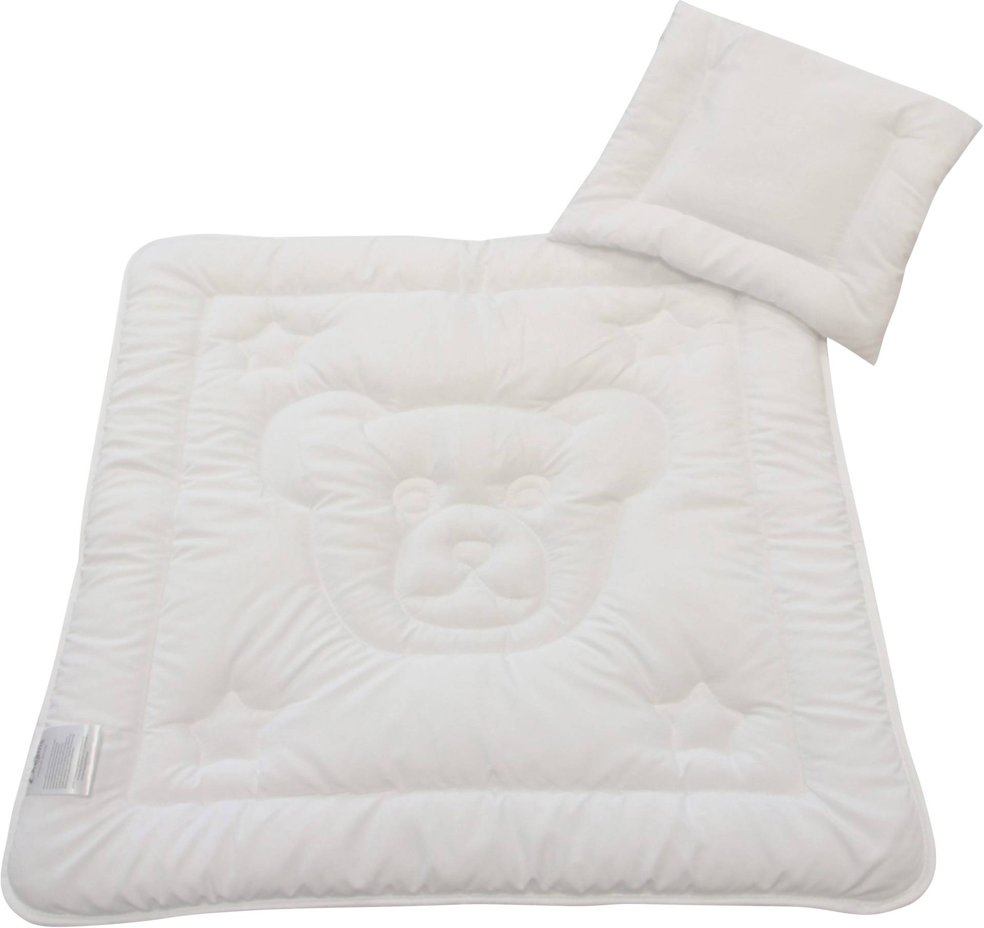 Dreams Steppbett + Kopfkissen "Teddybär", (Spar-Set), Praktisches Set für Babys und Kleinkinder von Dreams