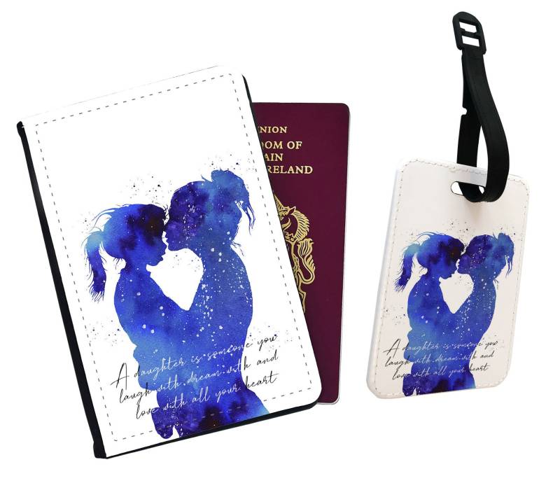 Personalisierte Kunstleder Passport Cover & Gepäckanhänger - Reisezubehör Set Geschenk Muttertag Mutter Und Tochter Liebe von DreamsbyMadee