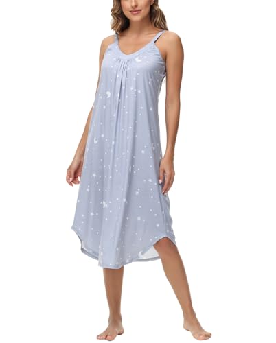 Dreamskull Nachthemd Schlafshirt Nachtkleid Sleepshirt Damen Frauen Ärmellos Lang mit Träger Tiefem V Ausschnitt Sternen Muster Nachtshirt Nachthemden Nachtwäsche Hemd Hemden Schlaf Kleider S-2XL Dreamskull Nachthemd Schlafshirt Nachtkleid Sleepshirt Damen Frauen Ärmellos Lang mit Träger Tiefem V Ausschnitt Sternen Muster Nachtshirt Nachthemden Nachtwäsche Hemd Hemden Schlaf Kleider S-2XL von Dreamskull