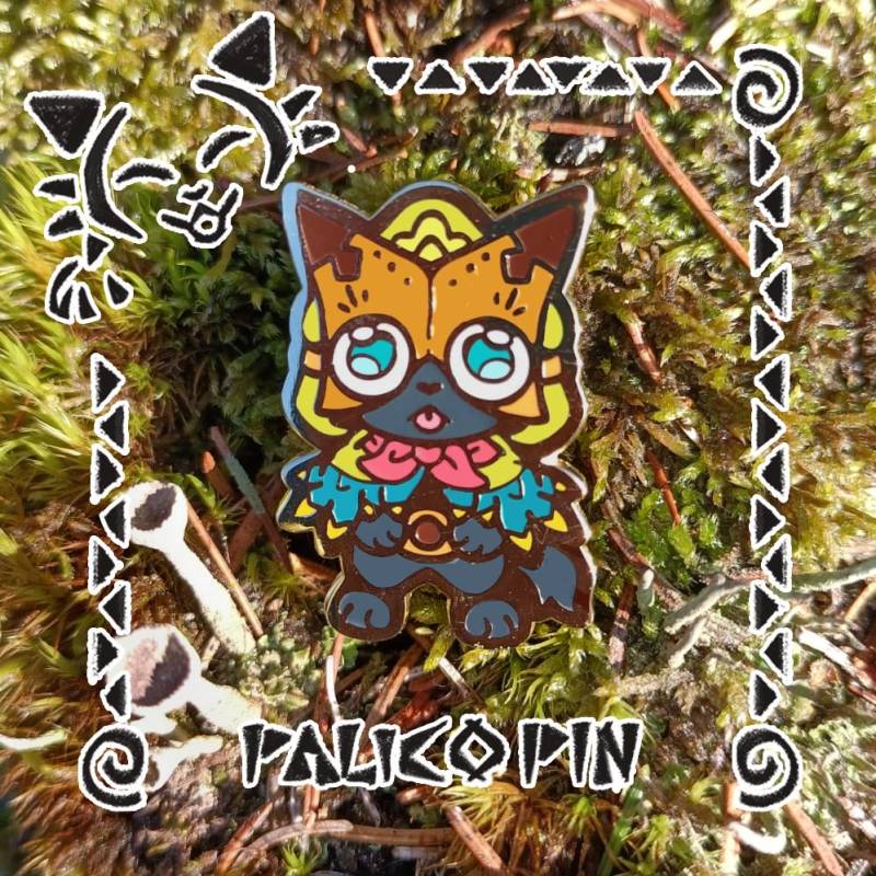 Pukei Rüstung Palico Pin Monster Hunter Emaille von DreamsofZora