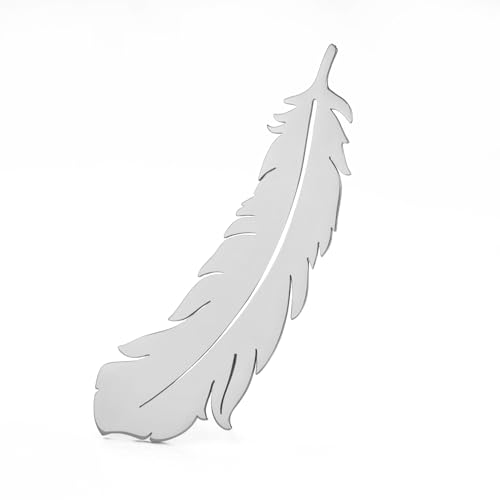 Dreamtimes Feder Brosche Pin Edelstahl Eleganter Schmuck für Frauen Männer Leichte Anstecknadel für Jacken Taschen Hüte (Silber) von Dreamtimes