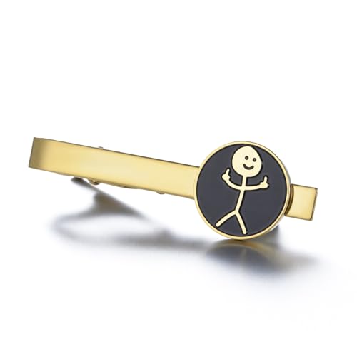 Dreamtimes Rock Skull Hand Krawattenklammer Halloween-Shirt Krawattenklammern Figurine Sign Language Krawattenklammer Rock On Hand Gesture Edelstahl-Krawattenaccessoire für Herren (Gold-1) von Dreamtimes