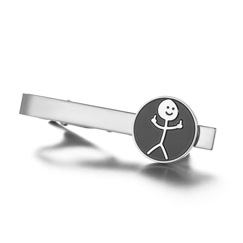 Dreamtimes Rock Skull Hand Krawattenklammer Halloween-Shirt Krawattenklammern Figurine Sign Language Krawattenklammer Rock On Hand Gesture Edelstahl-Krawattenaccessoire für Herren (Silber-1) von Dreamtimes