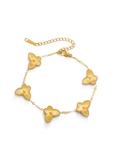 Dreamtimes Schmetterling Armbänder für Frauen Einstellbare Charme Armbänder Schmuck Lucky Butterfly Armband für Mutter Ehefrau (Gold) von Dreamtimes