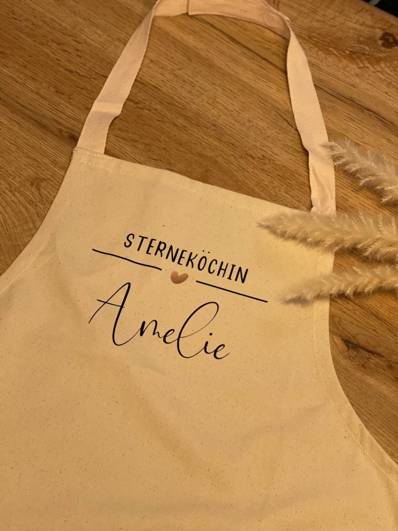 Kinderschürze Sternekoch Sterneköchin | Schürze Für Kinder Personalisiert Kindergartengeschenk von DreamworkAD