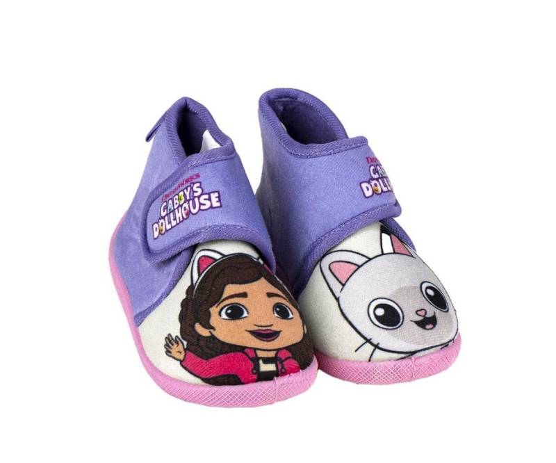 Dreamworks Gabby’s Dollhouse Gabbys Dollhouse Kinder Baby Hausschuhe Kitaschuhe Klettschuh Gr. 21 bis 26 von Dreamworks Gabby’s Dollhouse