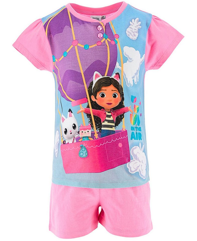 Dreamworks Gabby’s Dollhouse Schlafanzug (2 tlg) Pyjama Set kurz - Mädchen Shorty Gr. 98-128 cm von Dreamworks Gabby’s Dollhouse