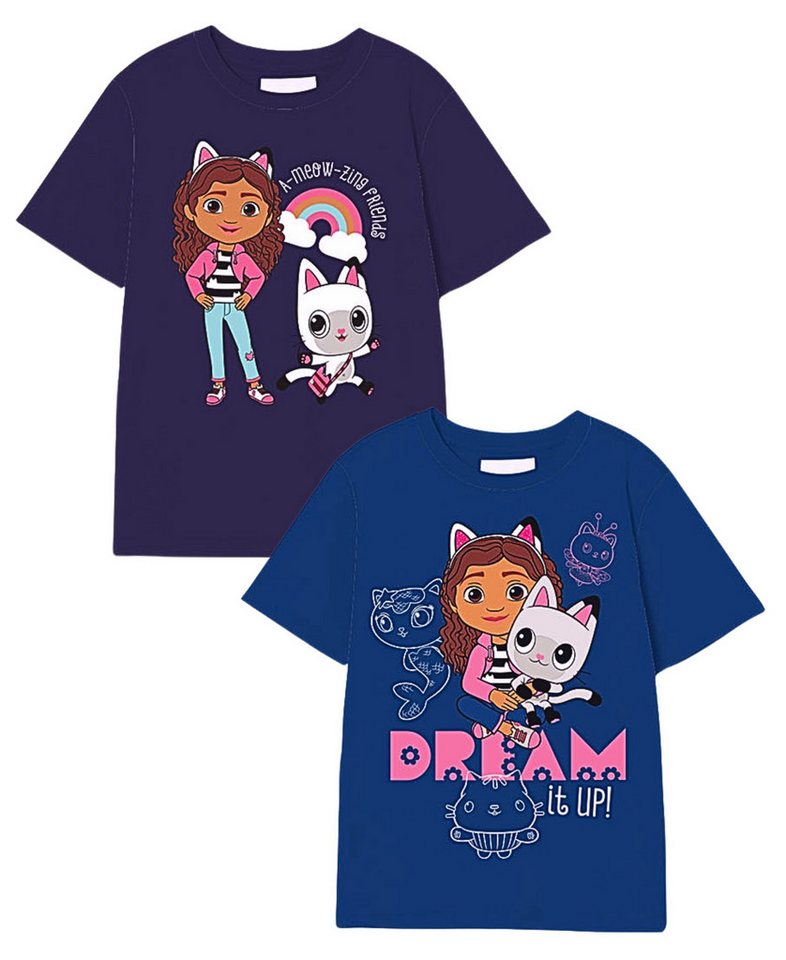Dreamworks Gabby’s Dollhouse T-Shirt Gabby & Pandy (2-tlg) 2er Pack Mädchen Jerseyshirt Gr. 92- 128 cm von Dreamworks Gabby’s Dollhouse