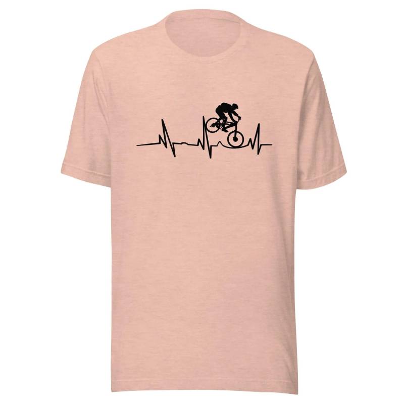 Mountainbike Heartbeat Shirt - Mountain Bike Fahrrad Rennrad- Vatertag Geschenk Motiv Herzschlag von DreamyDesignPrint