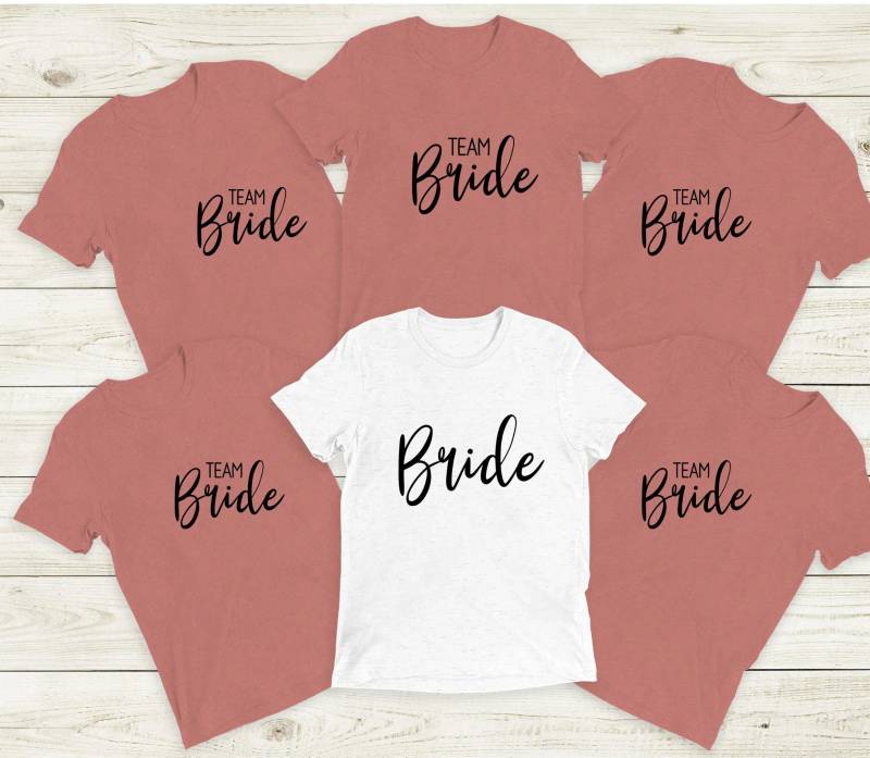 Team Braut Shirts, Bachelorette Shirt, Braut Squad T-Shirts, Junggesellinnenabschied Bachelorette Brautparty T-Shirt von DreamyDesignPrint
