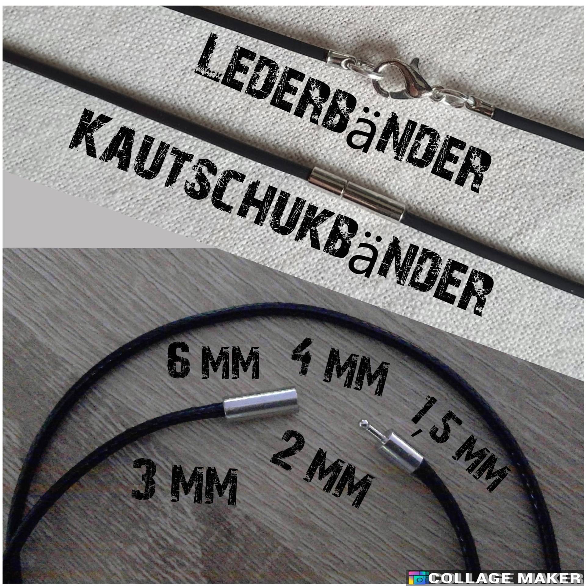 1, 5/2 3 4 Und 6mm Lederkette, Kautschukkette Mit Verschluss, Halsreifen, Lederbänder, Kautschukbänder 1, 5/2 3 4 Und 6mm Lederkette, Kautschukkette Mit Verschluss, Halsreifen, Lederbänder, Kautschukbänder von DreamyPearl
