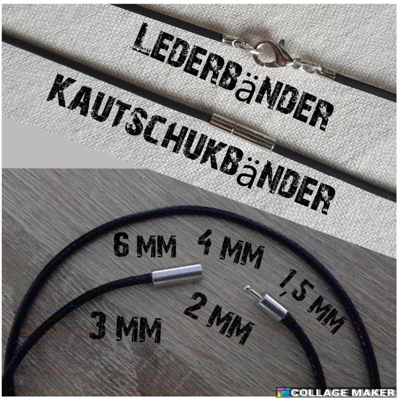 1, 5/2 3 4 Und 6mm Lederkette, Kautschukkette Mit Verschluss, Halsreifen, Lederbänder, Kautschukbänder 1, 5/2 3 4 Und 6mm Lederkette, Kautschukkette Mit Verschluss, Halsreifen, Lederbänder, Kautschukbänder von DreamyPearl