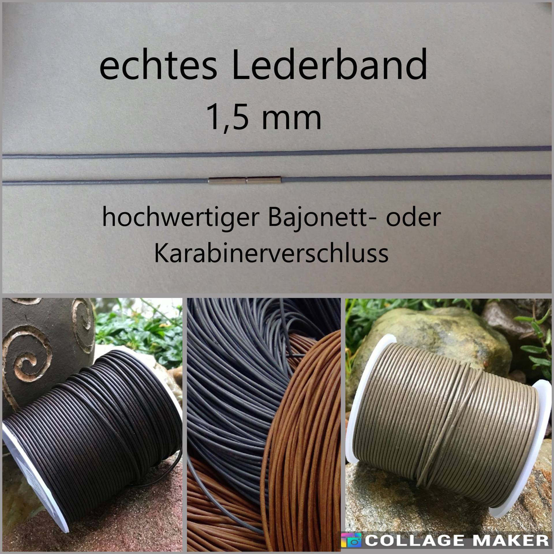 Echt Lederbänder Mit Hochwertigem Edelstahl Bajonett-Verschluss Echt Lederbänder Mit Hochwertigem Edelstahl Bajonett-Verschluss von DreamyPearl