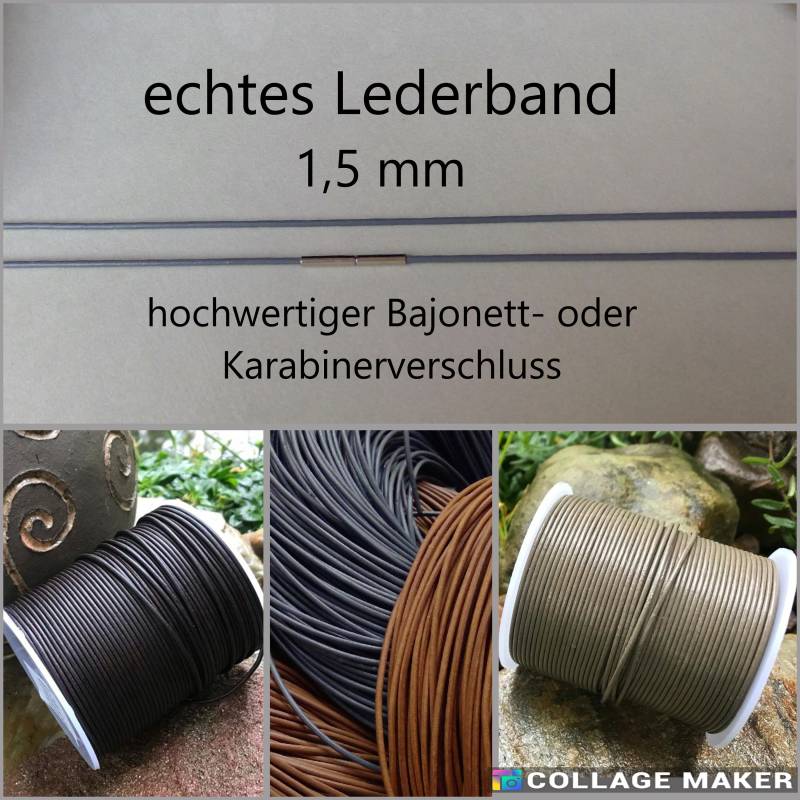 Echt Lederbänder Mit Hochwertigem Edelstahl Bajonett-Verschluss Echt Lederbänder Mit Hochwertigem Edelstahl Bajonett-Verschluss von DreamyPearl