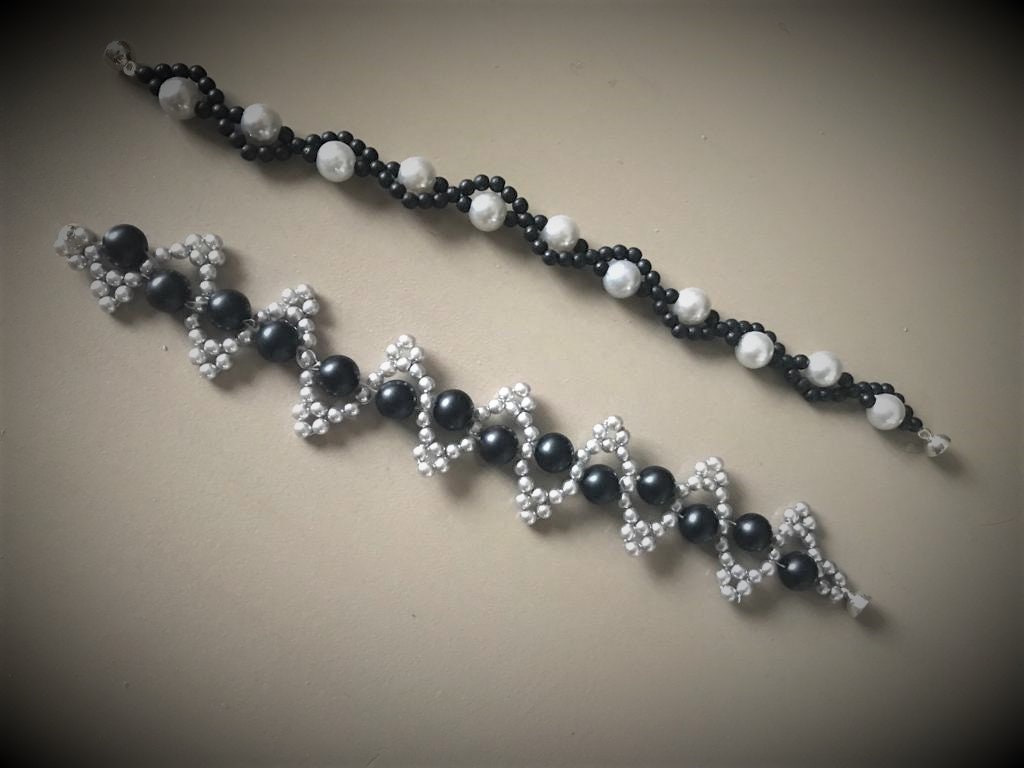 Perlenarmband Schwarz - Weiss Perlenarmband Schwarz - Weiss von DreamyPearl