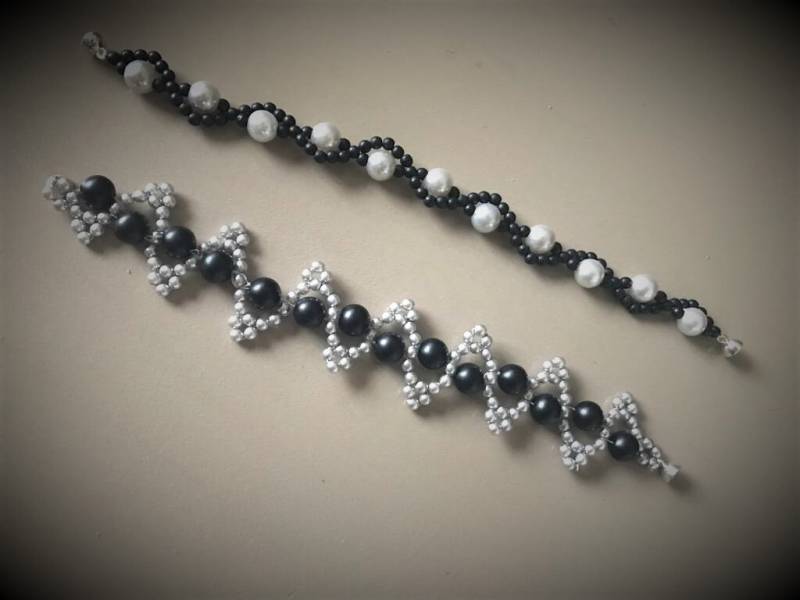 Perlenarmband Schwarz - Weiss Perlenarmband Schwarz - Weiss von DreamyPearl