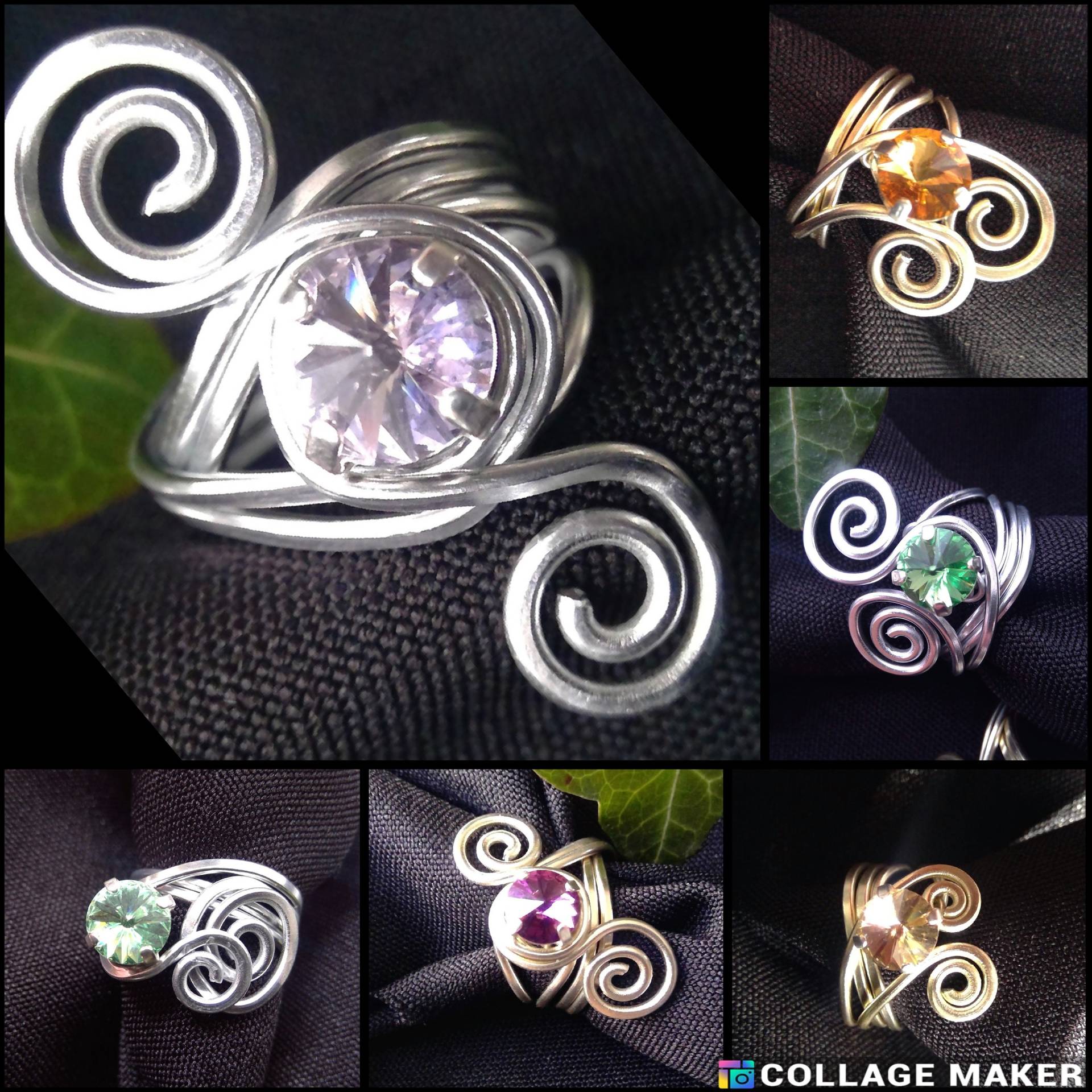 Solitärringe Mit Swarovski Steinen Solitärringe Mit Swarovski Steinen von DreamyPearl