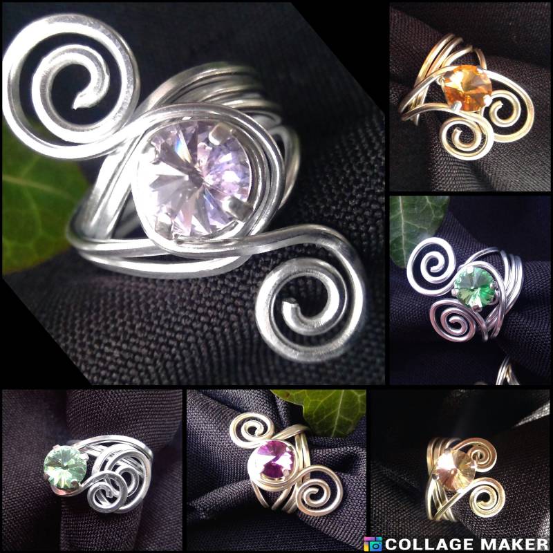 Solitärringe Mit Swarovski Steinen Solitärringe Mit Swarovski Steinen von DreamyPearl
